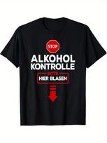 Alkoholio testas Prašau papūsti Juokingi alkoholio testo marškinėliai Juokingi vyriški marškinėliai Retro vyriški marškinėliai Vyriški vasaros kasdieniai marškinėliai - Vyrai... M įvairiaspalvis