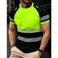 labai matomi saugos vyriški ir moteriški darbo drabužiai Harajuku atspindintis T-shirt greitai džiūstantys neutralūs drabužiai S