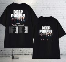 Deep Purple Pasaulinis Turas 2026 Roko Grupės Gerbėjų Dovanos Unisex Marškinėliai Unisex Marškinėliai S