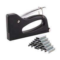 Stapler with 1000Pcs Door-type Staple Hand Operated Staple Tacker Light Duty Stapler for Crafts Decoration Material Fixing Woodworking Furniture