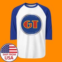 GT BMX Bicycle Old School Men#039;s Raglan White Blue Size S to 2XL Unisex T-Shirt S