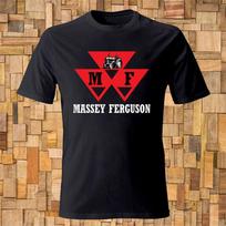 Massey Ferguson Traktoriaus Logotipas Vyriškas#039;s Juodi marškinėliai Dydis S5XL Unisex marškinėliai XXL