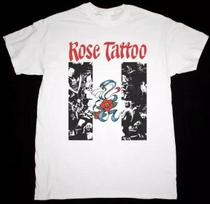 Rožės Tatuiruotė Rock N Roll Balinti Marškinėliai Unisex Medvilniniai Marškinėliai S-5XL Unisex Marškinėliai S black