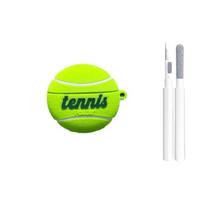 For AirPods Pro3 4 3 2 1 Pro Simulation Tennis Case 3D Ball Flocking Fur Plush Generation Cover with Kit Keychain Women Girls For Airpods 1 2
