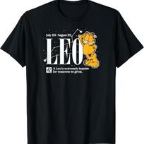 Garfield - Leo Zodiac Sign Astrology Extremely Humble T-Shirt S juoda