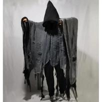 Unisex Halloween Ghost Dementors Cosplay Costume Gothic Horror Zombie Tattered Hooded Capes Day Of The Dead Party Props Cloaks juoda