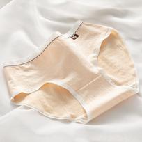 Women's Underwear Simple Solid Color Cotton for Summer Briefs Thin Breathable Mid Waist Lingerie Design Panties M
