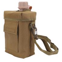 2L Water Bottle with Waist Carrying Bag Large Capacity Leakproof PVC Water Jug for Outdoor Sports black
