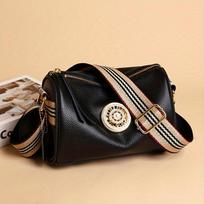 Genuine Leather Crossbody Bag, Stylish Black, Camel, Green Women's Trendy Handbag with Adjustable Strap, Waterproof