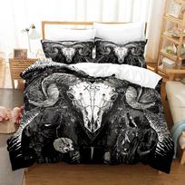 3D Spausdintas Tamsus Šėtono Patalynės Komplektas Miegamojo Lova Dangalas Viengulis ir Dvigulis Karališko Dydžio Antklodės Dangalas Namų Tekstilė 2/3 vnt. 70x133cm 2pcs