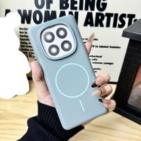 Smūgiams atsparus dėklas Xiaomi Redmi Note 14 Pro Plus 14S, matinio PC, magnetiniai telefono dėklai Redmi Note 13 Pro 5G 4G, kietas buferio dangtelis Redmi Note 14 Pro 5G (Global) mėlyna