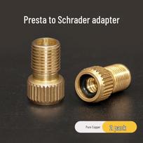Presta to Schrader Valve Adapter for Bikes - French Pump Converter & Cap