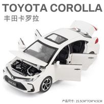 1:32 TOYOTA Corolla lydinio ratlankiai Metalo automobilio modelis Garsas ir šviesa Atitraukiamas žaislas Vaikams Dovana Gimtadienio dovana Berniukams balta
