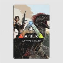 Ark Survival Evolved Plakatas Metalinė lentelė Sienų dekoras baro Dekoracija Virtuvės skardinis ženklas Plakatas 20x30cm