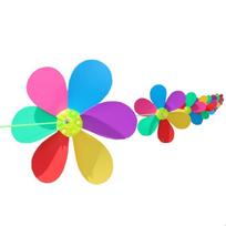 Ornamental 10m Windmill String Hanging Rope Whirligig Decor Wind Spinner Rainbow Color Plastic Wind Rotator Courtyard