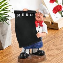 Šefo Statulėlė Skulptūra Dervos Šefo Figūrėlė Dekoratyvinis Modelis Kolekcionuojamas Amatas Virtuvės Dekoracija Kavinei Restoranui Parduotuvei Barui