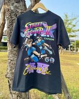 Retas Street Fighter II Grafinis Pagrindinis Juodas Grafinis Marškinėlis Pakartotinis Spausdinimas S-5XL Unisex Marškinėlis XXL