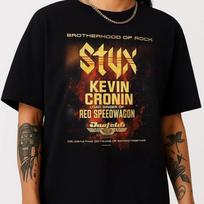 STYX x Kevin Cronin REO Speedwagon Brotherhood of Rock Tour 2025 T- Shirt Unisex T-Shirt M