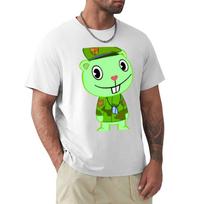 Flippy Happy Tree Friends Marškinėliai draugams Marškinėliai draugams dizainerių marškinėliai sporto gerbėjams vyriški marškinėliai su grafika pakuotė S