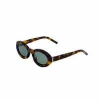 Saint Laurent Logo Oval Sunglasses Women sunglasses Brown SLM136002 Basic Packaging-Eyeglass Case,52