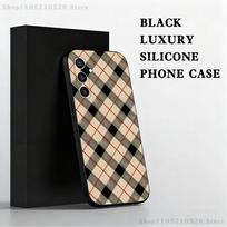 Scottish Plaid Fabric Phone Case For Samsung S25,S24,S23,S22,S21,S20,S10,Ultra,Plus,Lite,FE,Soft Silicone Black Cover SamsungS25Ultra 5G