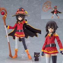 Anime Sekai Figma 407 Figure Konosuba Megumin Bless This Wonderful World 2 Model Handmade Toy Doll Birthday Gifts without box