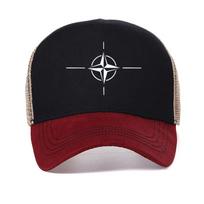 Šiaurės Atlanto sutarties organizacijos NATO vyriška kepurė Laisvalaikio lauke Vyrai Moterys Reguliuojama Tėčio kepurė lauke Tinklelio Kvėpuojanti kepurė Adjustable
