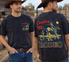 Cowboy Rodeo Shirt • Western Cowboy Graphic Tee Unisex T-Shirt S