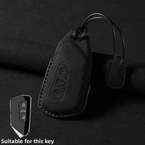 Odinis automobilio rakto dėklas-dangtelis Volkswagen Golf 8 MK8 ID.3 ID.4 Cupra Skoda Octavia A8 SEAT Leon MK4 2020 2021 Formentor Tarraco juoda