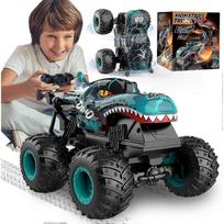 SBSG 2,4 GHz RC monstrų sunkvežimių žaislai berniukams, 1:20 Dinzaurų Nuotolinio Valdymo Automobilis su Šviesomis ir Muzika, Stunt 360 Laipsnių Sukimosi Važiuoklė