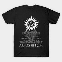 Men Black Print T-shirt Supernatural No-Cut Transfer Paper Print Cotton Tshirt 4XL juoda