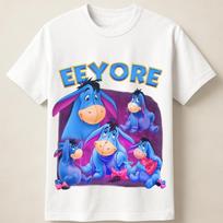 Eeyore Unisex marškinėliai  Mielos asilo išraiškos su širdimi ir lanku Unisex marškinėliai S blue