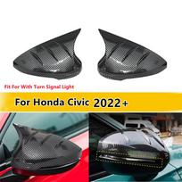 2PCS For Honda Civic 2022-2025 Car Rearview Side Mirror Cover Trim with Signal
