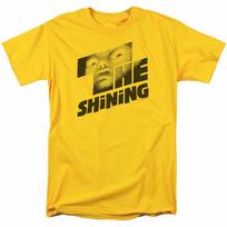 The Shining Šviečiantis Plakatas Marškinėliai Licencijuotas Siaubo Filmas Retro Klasika Geltoni Unisex Marškinėliai L