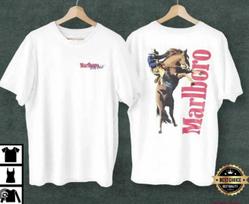 Vintažiniai 90-ųjų Marlboro Kaubojų marškinėliai Unisex T-shirt XXL