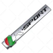 3D metaliniai R SPORT logotipo priekinės grotelės emblemos ženklelio lipdukai, skirti R-Sport XJ XE XF F-TYPE F-PACE E-TYPE automobilių stiliaus priedams Silver-Sticker