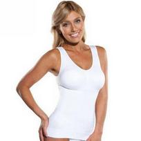 Moteriška liekninamoji liemenė Cami Shaper Body ShapeWear pilvuko kontrolės besiūlė liemenė M balta