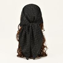 Fashion Twinkling Square Scarf Viscose Headband Summer Breathable Bandana For Women Elegant Turban Hair Wrap 80*80cm