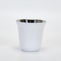 Nerūdijančio plieno espreso puodeliai, dvigubos sienelės izoliuoti puodeliai, demitasse puodeliai, kavos puodelis kavos gėrimui, dovana jam, termosinis puodelis 80ML balta