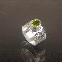 Žalias peridoto brangakmenis 925 prabos sidabro papuošalai rankų darbo žiedas dovana moterims RR-3-9 4