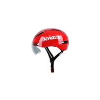Lauko kalnų dviratis su akiniais dviračių šalmas integruotas dviračių įrangos šalmas average size (head circumference 56-62cm) raudona