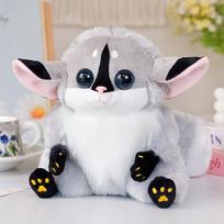 22CM Simulation Lemur Plush Animal Toys Realistic Cute Stuffed Monkey Fox Doll Soft Pillow For Children Boys Birthday Xmas Gifts 22cm pilka spalva