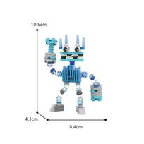 „BuildMoc“ mano dainuojančios muzikos choras „Wubbox“ roboto figūrėlės, konstruktoriaus kaladėlės, rinkinys, mieli dainų monstrai, kaladėlės, žaislai, vaikai, gimtadienio dovanos