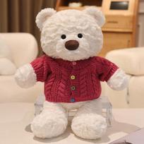 Cute cute sweater teddy bear doll plush toy bear hug bear doll children soothing doll 38cm（0.35kg）