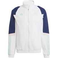 Adidas Ajax Amsterdam Tiro 23 Pristatymo sportinis džemperis Spalvų blokų dizainas Ilgomis rankovėmis Retro sportinė striukė Vyriškos striukės Baltas HZ7767 2XL