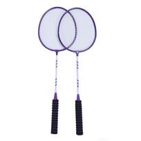 2 vnt. Badmintono raketės suaugusiems, paaugliams Geležies lydinio Neslystančios Badmintono raketės rinkinys su nailoniniais volais Nešiojimo krepšys