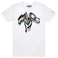 VOICEART Izraelio ir Palestinos Taikos Simbolis su Vėliavomis T-shirt su Aukščiausios Kokybės Grafika S