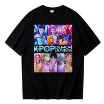 Kpop Demon Hunters Saja Boys T-shirt Harajuku Women Girl Huntrix O-neck Summer Shirt Gift for Fans S