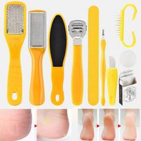 Professional Pedicure Tool Foot Care Tool for Feet Heels Toe Cuticle Kit File Set Dead Hard Skin Callus Remover Scraper 8pcs mėlyna