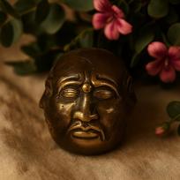 Budos statulėlė Keturi veidai Žalvaris Feng Shui 5cm